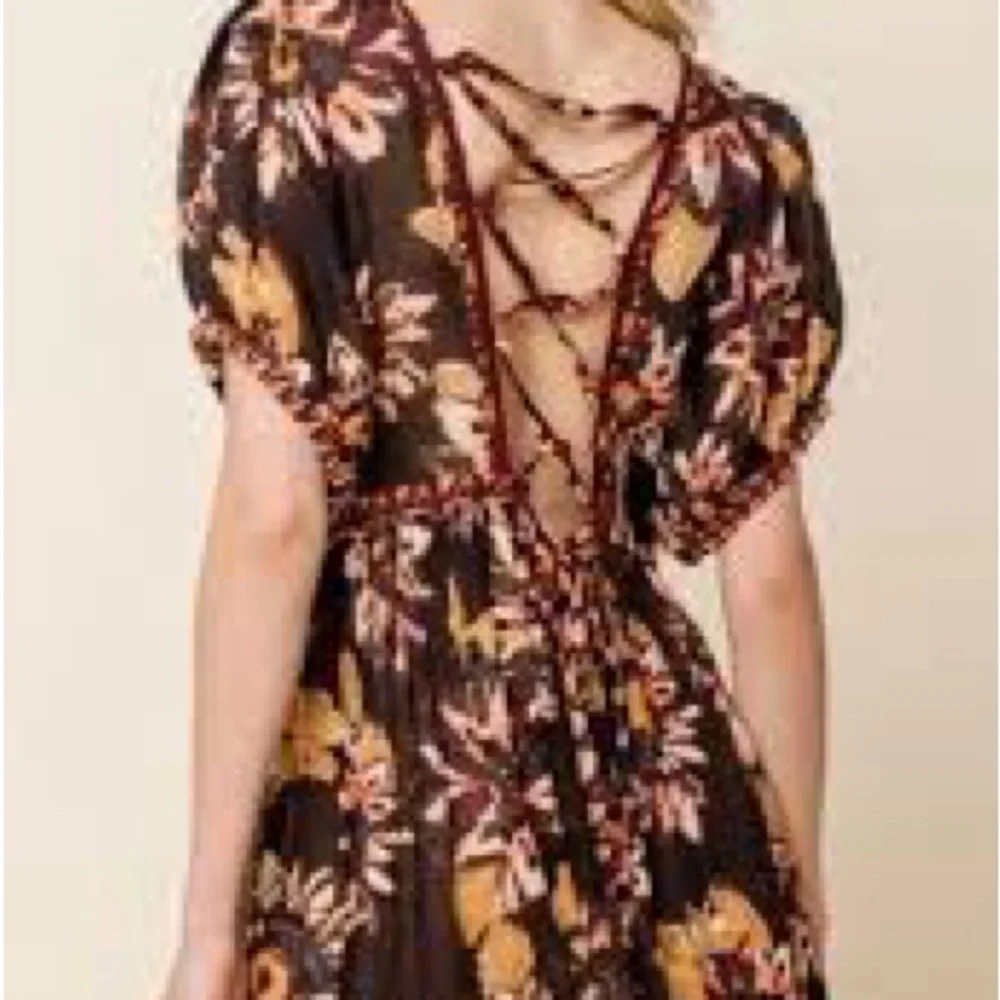 Free People On The Edge Floral Backless Romper - Picture 7 of 9